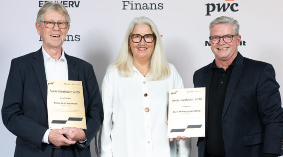 Foto: PwC. Benny Graff Mortensen fra IFAD TS samt Dorte og Jan Milling fra Milling Hotels